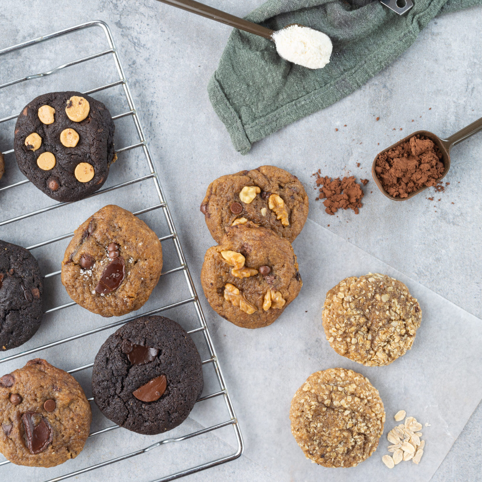 cookies with different flavors