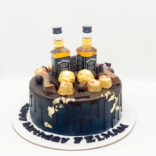 jack daniels,chocolate tops,birthday,cake,black,boys