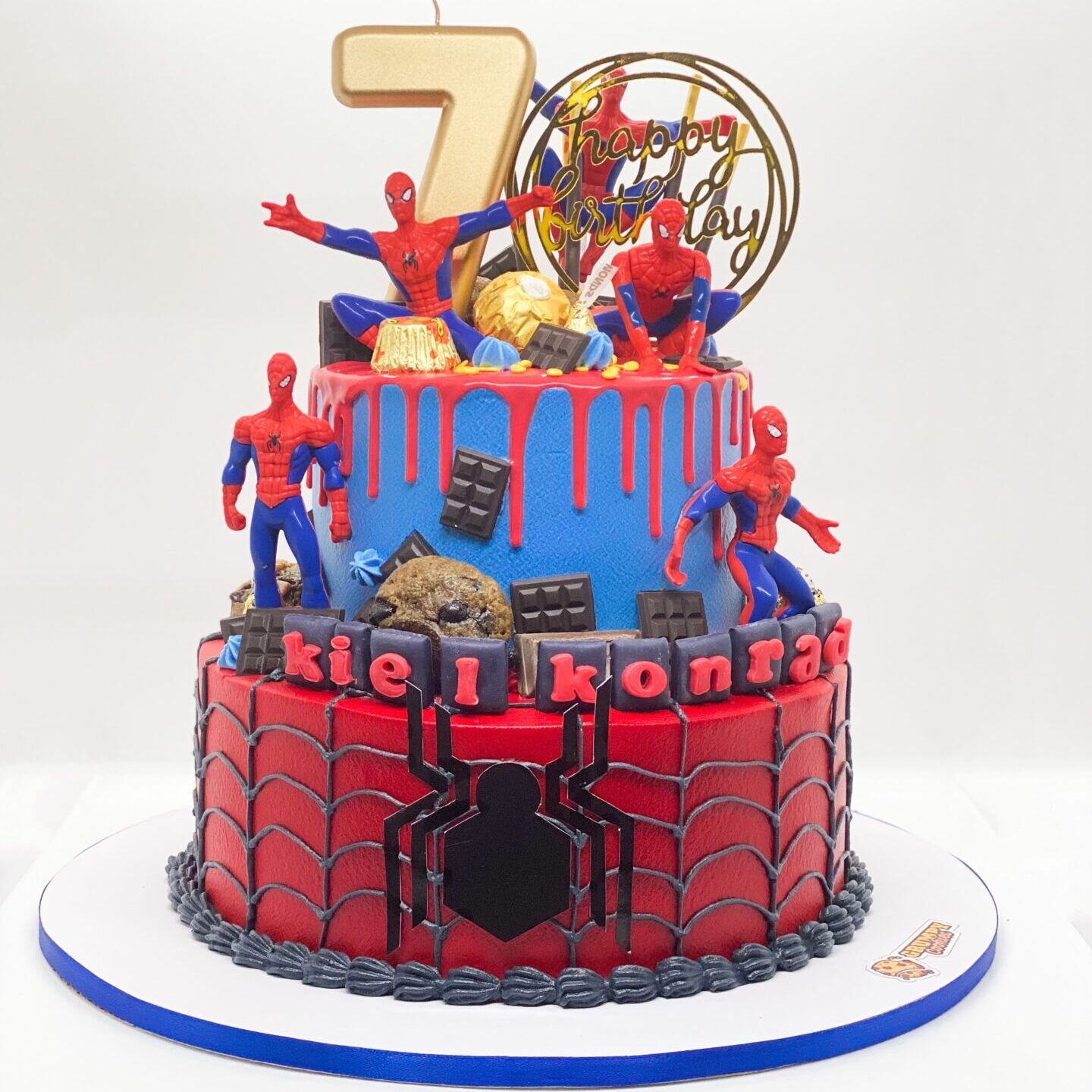 Spiderman theme cake - Decorated Cake by spongy treats - CakesDecor